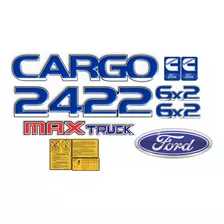 Adesivo Ford Cargo 2422 6x2 Max Truck Emblema Caminhão Kit54