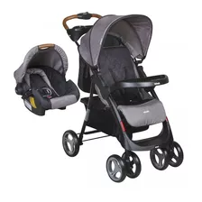 Coche De Paseo Infanti Travel System Pompeya E30 Elegance Charcoal Con Chasis Color Negro