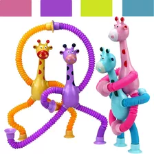 Kit 4 Girafa Estica E Gruda Melman Pop It Tubo Tik Tok