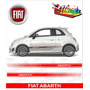 Calca Calcomania Sticker Fiat Abarth Franjas Negro