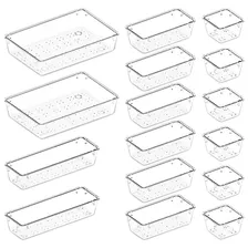 Juego De Organizadores De Cajones De 16 Piezas, Separad...
