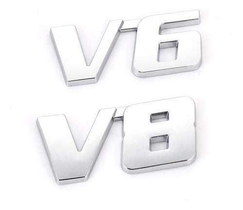 3d Metal V6 V8 Trunk Badge Sticker Para Para Bmw Audi Ford Foto 2