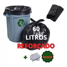 Saco De Lixo Reforçado Forte Resistente Grosso 60 Litros Kit