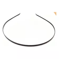 Tiara Ferro Lisa 1 Peça 4mm Arco Diadema Metal Arquinho Cor Preto