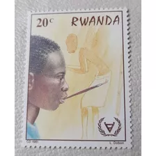Sello - Ruanda - 1981 Año Internacional Del Discapacitado