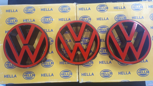 Emblema De Parrilla Rojo Vw Aftermarket Mk2 Mk3 Golf Jetta  Foto 4