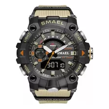Relógio Masculino Estilo G-shock Militar Smael 8040 Bege