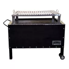 Caja China Grande Inox + Parrilla De Ángulo Inox Black