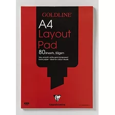 Clairefontaine A4 Goldline Layout Pad, 50 Gsm, 80 Hojas.