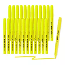 24 Resaltadores Amarillo Fluo Punta De Cincel Aihao