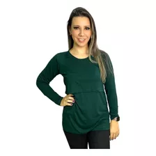 Blusa De Amamentação Para O Frio Manga Longa Vicolycra