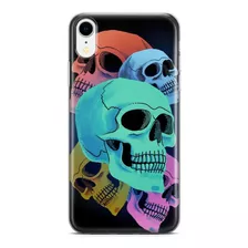 Capinha Para Celular Caveiras Coloridas