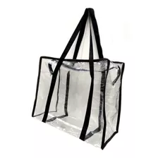 Bolsa Sacola Em Pvc Cristal Transparente Grande Visita Depen