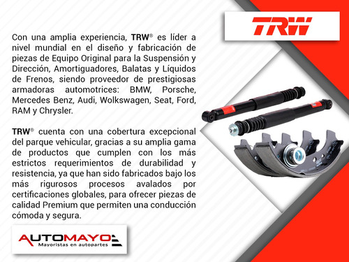 2) Amortiguadores Gas Traseros Trw Tts Quattro 2010-2013 Foto 3