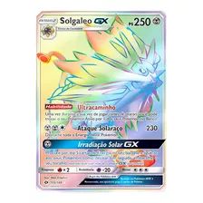 Carta Pokémon Lendário Solgaleo Gx Dourado Sol E Lua