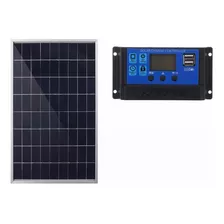 50w 12v Panel Solar Usb Célula Monocristalina +40a Solar Ch