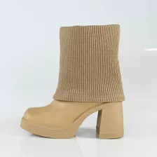 Bota Coturno Week Shoes Polaina Caramelo (forma Menor)