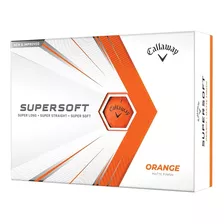 Pelotas Golf Hibrida Callaway Supersoft Naranja 12 Uni 2021