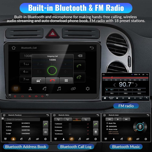 Estreo De Coche Doble Din Android Radio Para Coche Vw Passa Foto 3