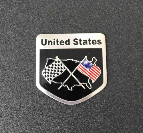 Emblema Bandera Estados Unidos Black Ford Gmc Jeep Chevrolet Foto 3