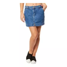 Mini Saia Jeans Feminina Com Barra Larga Sawary