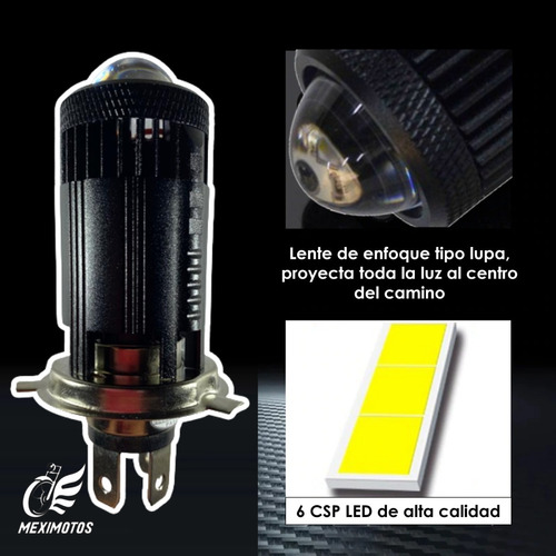 Foco Led Proyector Premium 5000lm Auto Moto H4 Bi-color 1pz Foto 6