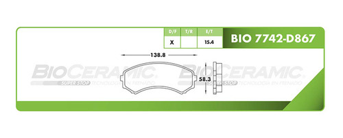 Balata Disco Delantera Mitsubishi Montero 2001-2002 3.5 Foto 2