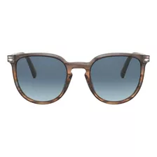 Persol Po3226s Gafas De Sol Redondas, Azul Degradado A Rayas