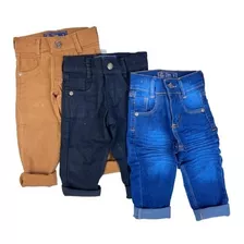 Combo 3 Calças Jeans Estilosa Infantil Menino