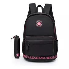 Mochila Hang Loose Bolsa Reforçada Impermeável Escolar Cor Preto