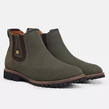 Bota Casual Chelsea De Couro Cano Curto Confortável Elegante