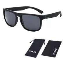 Óculos De Sol Masculino Polarizado Surfista Uv400 Iceman 765 Cor Preto Desenho Liso