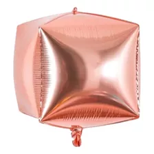5 Globos Orbz 22 Pulgadas Cubo Diamante Esfera Elige Forma Color Cubo Rosa Gold
