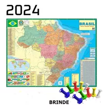 Mapa Brasil Atualizado Politico Rodovia + 10 Alfinetes