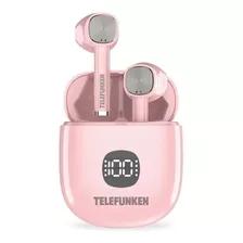 Auriculares Bt Telefunken Bth-400 Ginna 14hs 300mah In Ear Color Rosa