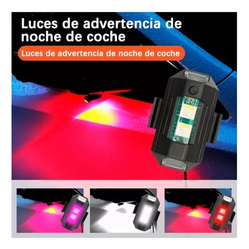 Estrobo Luces Led Recargable Auto Moto Bici Drones Foto 8