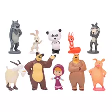 Masha E O Urso E Os Amigos 10 Miniaturas Desenho Infantil