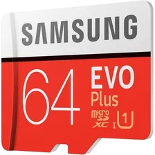 Memoria Micro Sd Samsung Evo Plus 4k 64gb Clase 10 U3