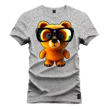 Camiseta Premium Estampada Urso Oculos