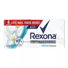 Sabonete Barra Rexona Antibacteriano Fresh 84g 6 Unidades