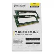 Corsair Pack De Memorias Ram Mac Memory (2x4) 8gb Ddr3 1066