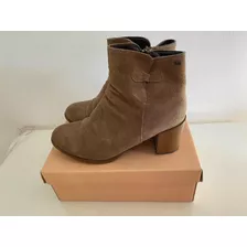 Botas De Gamuza Botinetas Con Cierre A Pie