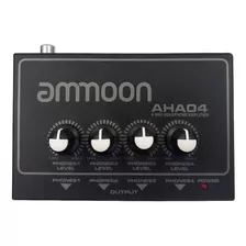 Ammoon Aha04 Amplificador De Auriculares Portátil De 4 Vías
