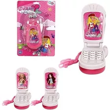 Telefone Celular Infantil Musical Baby Phone Rosa 