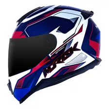 Capacete Norisk Masculino Razor Speedmax Azul Vermelho Moto