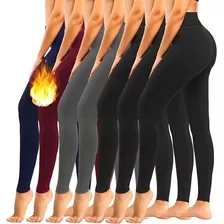 Paquete De 7 Leggings De Mujer,de Yoga Suaves, Entrenamiento