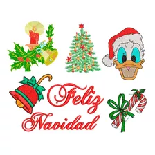 Pack 6 Ponchados De Navidad Bordados Matrices