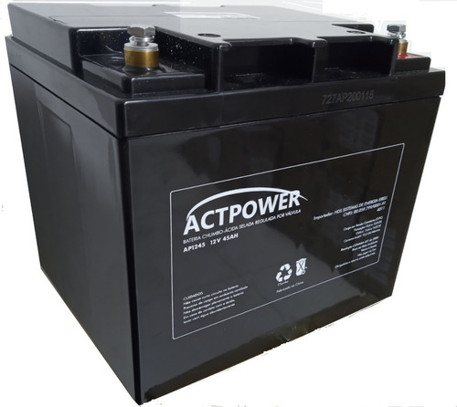 Bateria Selada 12v 45ah - Ap1245  Actpower