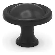 Tirador De Metal Para Mueble Boton Negro 88141