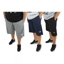 Kit 3 Bermuda Calçao Academia Praia Masculina Moda Plus Size